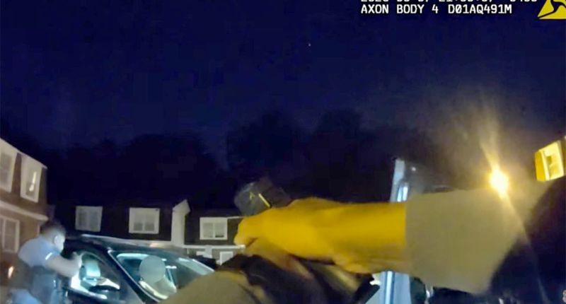 WATCH: Maryland carjacking suspect plows toward cops as they open fire