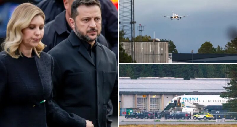 Zelensky’s plane nearly struck by drone before takeoff for Norwegian king’s funeral, PM says