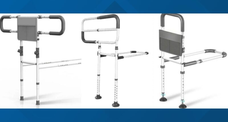 Recalled Agrish Adult Portable Bed Rail models 2512, 2516 and 2513.