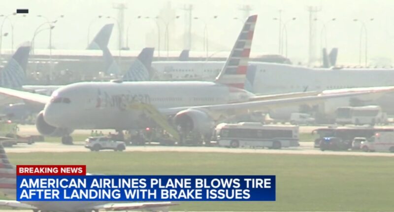 American Airlines O'Hare news today: Plane blows tire after landing with brake issues at Chicago airport, officials say