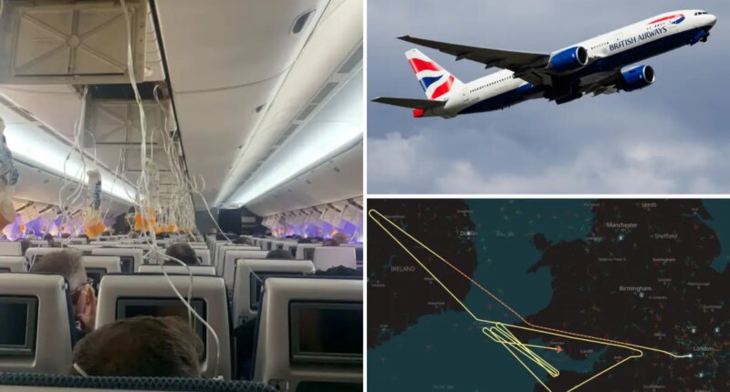 British Airways flight to Chicago drops 28K feet -- then spends 4 hours flying in circles before returning to London