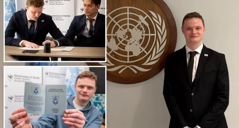 British man Daniel Jackson receives award from UN for starting own nation Verdis in Balkans