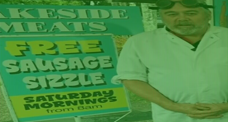Butcher says free sausage sizzle shut down, faces possible $1,600 fine