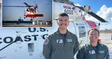 Coast Guard swimmer Josh Law fought waves and darkness to rescue 16 people from Pacific Ocean