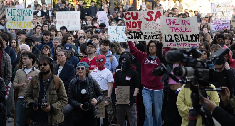 Cornell protesters swarm campus to support Jane Doe, call for university president's resignation