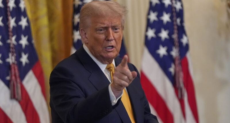 Donald Trump wags his finger.