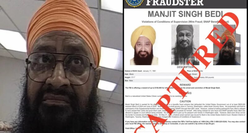 FBI returns 'Most Wanted' fraudster Manjit Singh Bedi to US after India arrest in alleged $600K SNAP food stamp scheme