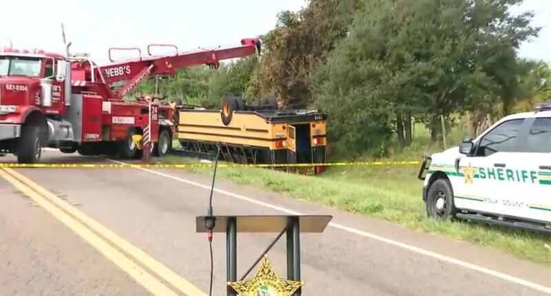 Florida student killed in rollover school bus crash
