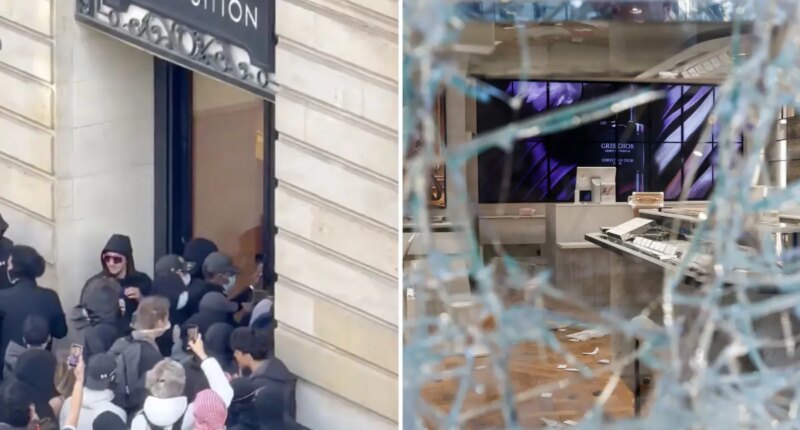 French rioters target luxury stores as Dior hires private security