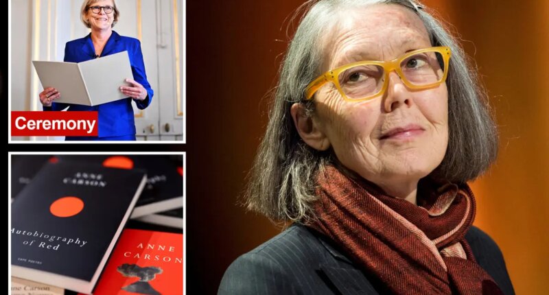 Genre-defying poet and writer Anne Carson wins Nobel Prize in Literature