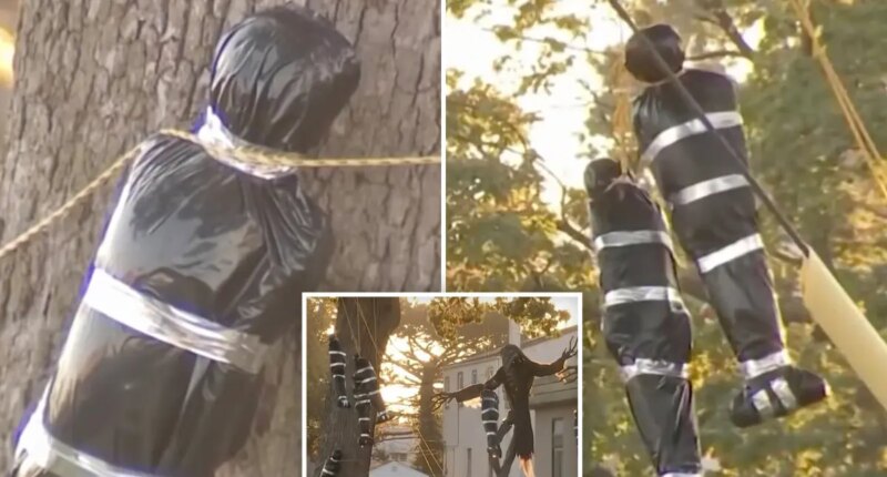 Halloween decorations of hanging bodies outside Pa. home draws lynching comparisons