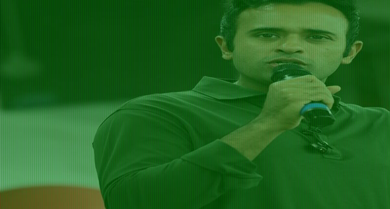 Heckler erupts at Vivek Ramaswamy over controversial ad