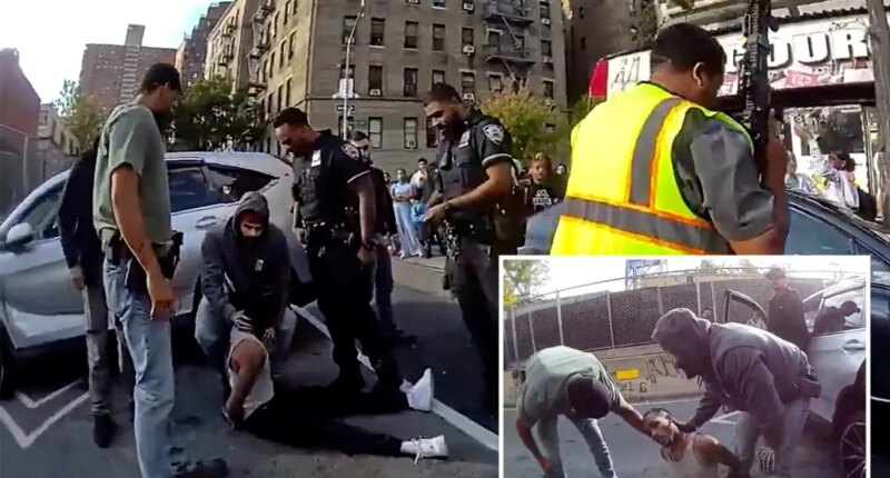 Intense moment NYPD rushes suspected migrant gangbanger shot by ICE to hospital: bodycam
