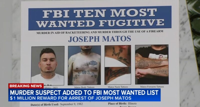 Joseph 'Troubles' Matos top 10 most wanted: New $1 million reward in 2021 murder of Chicago National Guardsman Chrys Carvajal
