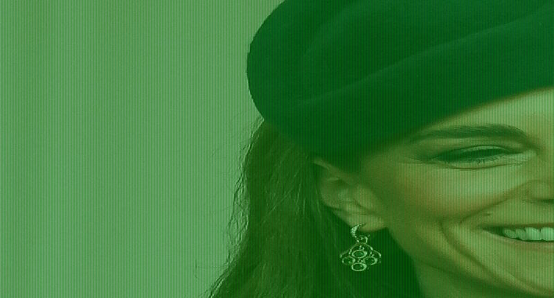 Kate beams in green as she joins Royals in hosting the Sultan of Oman