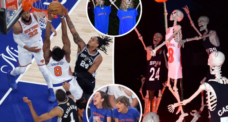 Knicks fanatic's viral Halloween display reinvents Finals 'tip in' with an undead twist