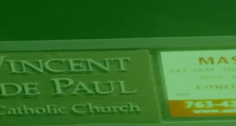Man in robes filmed smashing sign outside Minneapolis Catholic church