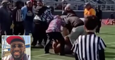 Massachusetts girls flag football game descends into chaos as coach and referee brawl in front of kids