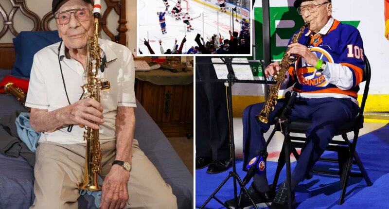 New York Islanders welcome back beloved 105-year-old WWII vet Dominick Critelli to play national anthem