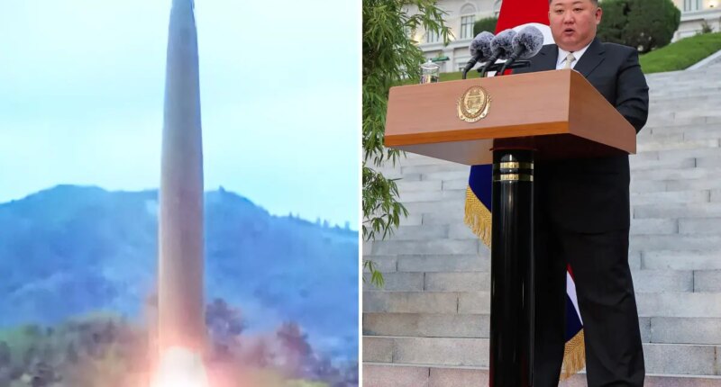 North Korea test-fires missiles amid tensions over blasts across the border