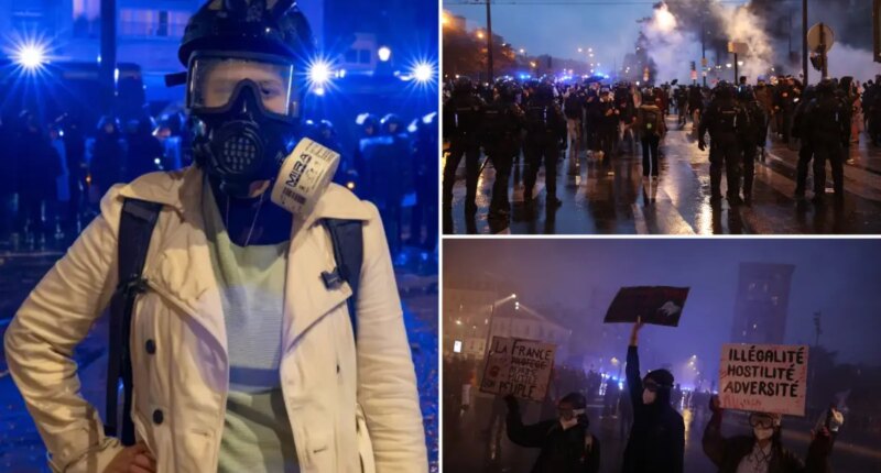 Peaceful Paris protest turned into tear gas-filled riot by nightfall â after violent far-left mob arrived