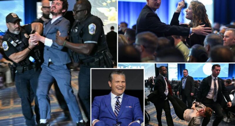 Pete Hegseth cheekily responds to anti-Iran war protesters who heckled him at Army conference