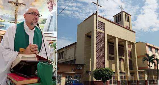 Priest killed by falling crucifix during livestreamed Mass as worshippers rush to help