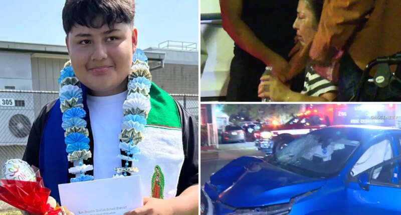 Robbery suspect hunted after teen killed in South LA hit-and-run