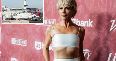 Selma Blair arrested for allegedly slugging flight attendant, biting another on NYC-bound flight; FBI investigating