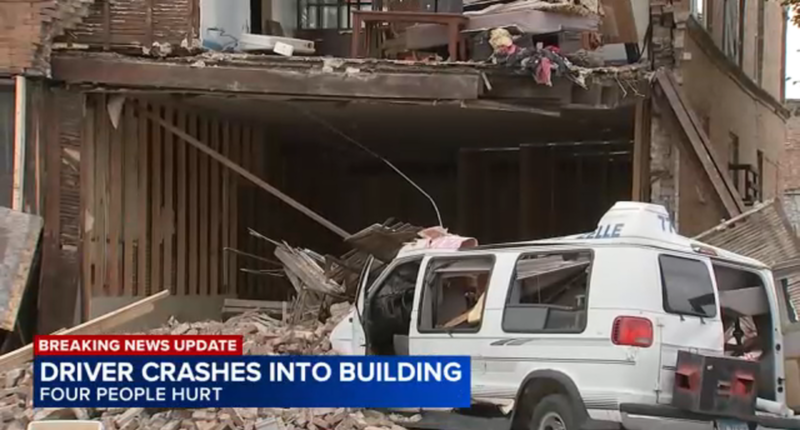 South Austin, Chicago news today: Victims pulled from van after car crash brings down part of building at Cicero and Congress