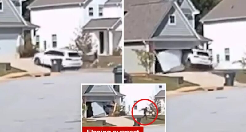 South Carolina police chase suspect crashes into home trying to escape cops