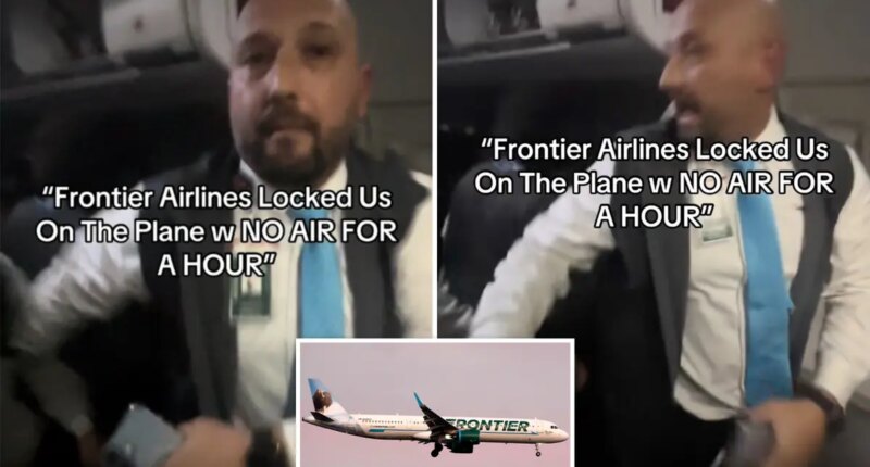 Viral TikTok shows Frontier Airlines passenger appearing to try to open exit door after jet bridge malfunction in Atlanta