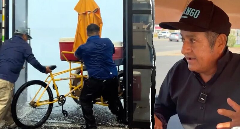 WATCH: Phoenix bank employees rescue food vendor during severe Arizona storm in viral video