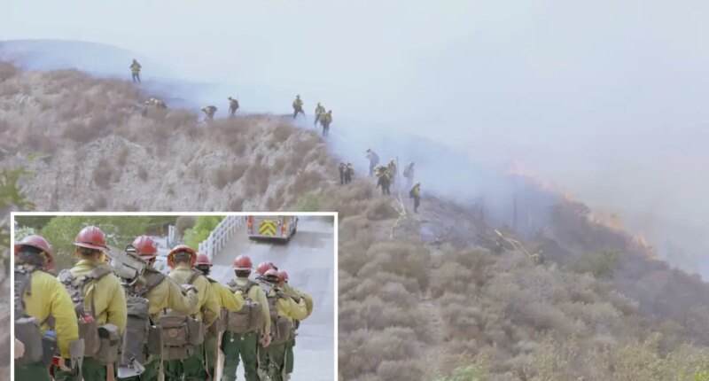 Wildfire erupts in LA County's Santa Clarita as homes evacuated
