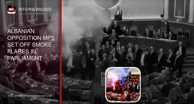 Albanian Opposition MPs Set Off Smoke Flares in Parliament Protest