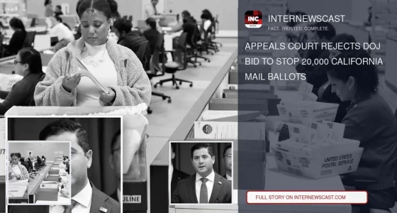 Appeals Court Rejects DOJ Bid to Stop 20,000 California Mail Ballots