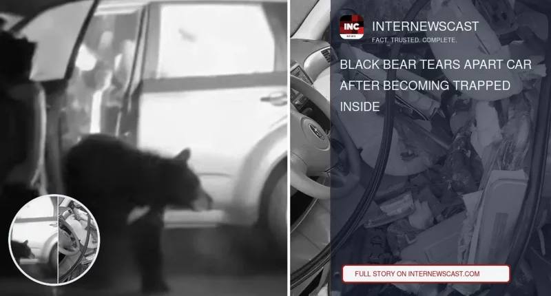 Black Bear Tears Apart Car After Becoming Trapped Inside