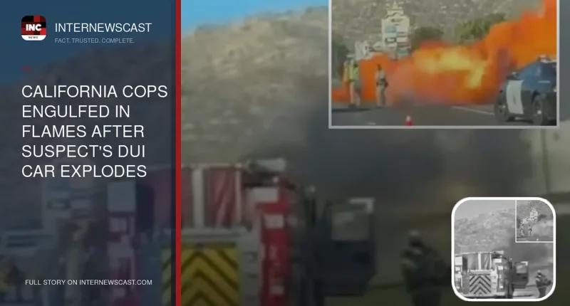 California Cops Engulfed in Flames After Suspect's DUI Car Explodes
