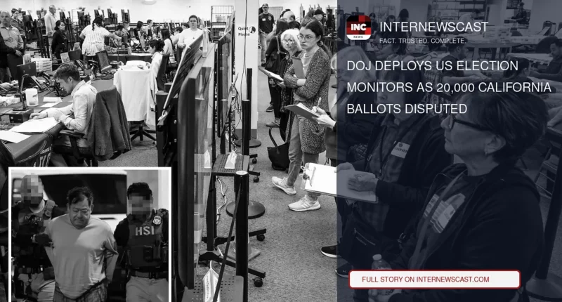 DOJ Deploys US Election Monitors as 20,000 California Ballots Disputed