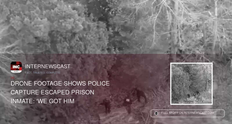 Drone Footage Shows Police Capture Escaped Prison Inmate: 'We Got Him