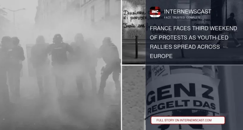 France Faces Third Weekend of Protests as Youth-Led Rallies Spread Across Europe
