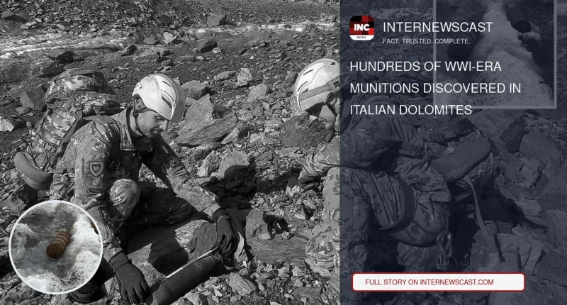 Hundreds of WWI-Era Munitions Discovered in Italian Dolomites