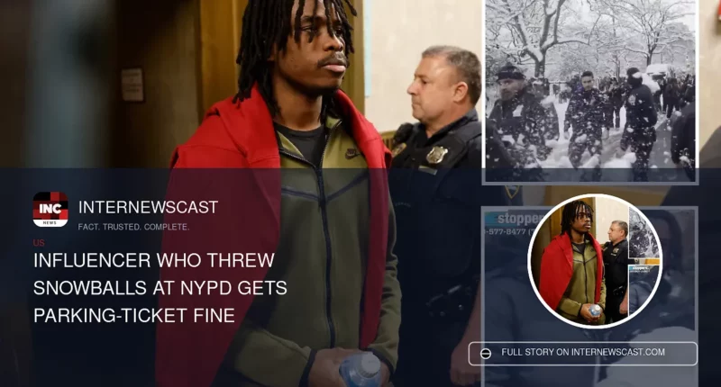 Influencer Who Threw Snowballs at NYPD Gets Parking-Ticket Fine