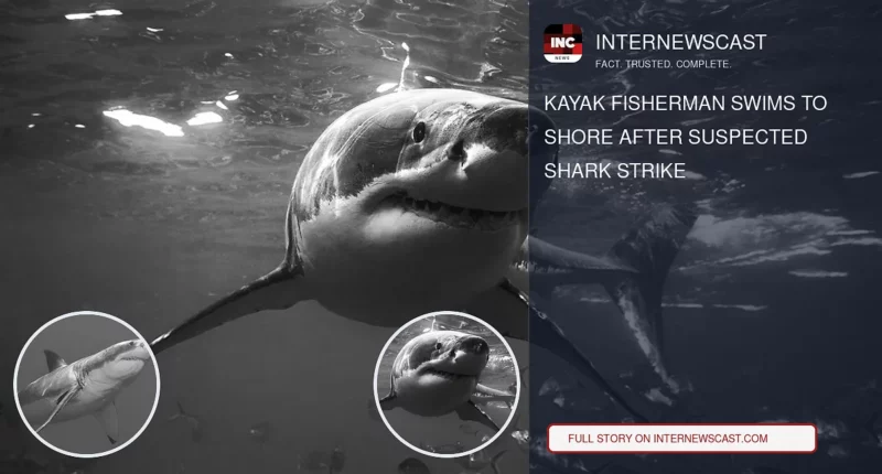 Kayak Fisherman Swims to Shore After Suspected Shark Strike