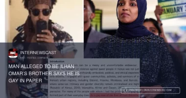 Man Alleged to Be Ilhan Omar’s Brother Says He Is Gay in Paper