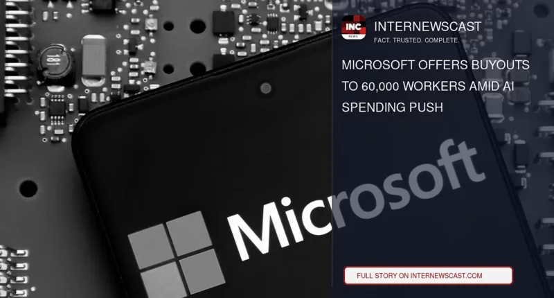Microsoft Offers Buyouts to 60,000 Workers Amid AI Spending Push