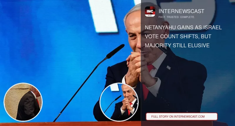 Netanyahu Gains as Israel Vote Count Shifts, but Majority Still Elusive
