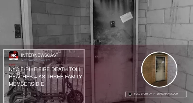 NYC E-Bike Fire Death Toll Reaches 4 as Three Family Members Die