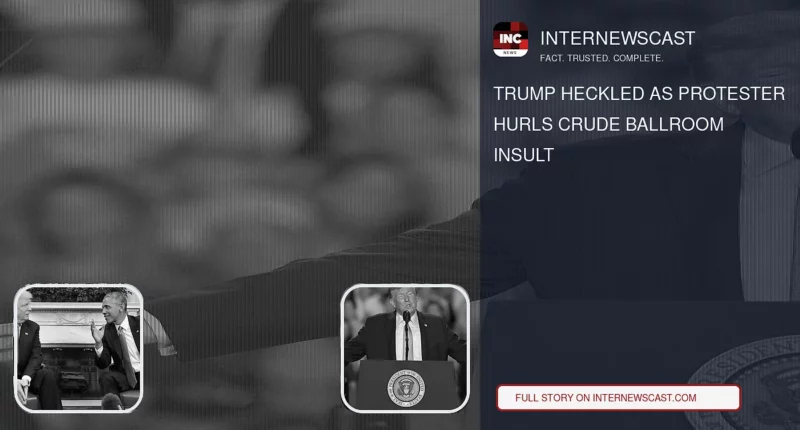 Trump Heckled as Protester Hurls Crude Ballroom Insult