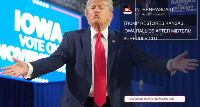 Trump Restores Kansas, Iowa Rallies After Midterm Schedule Cut